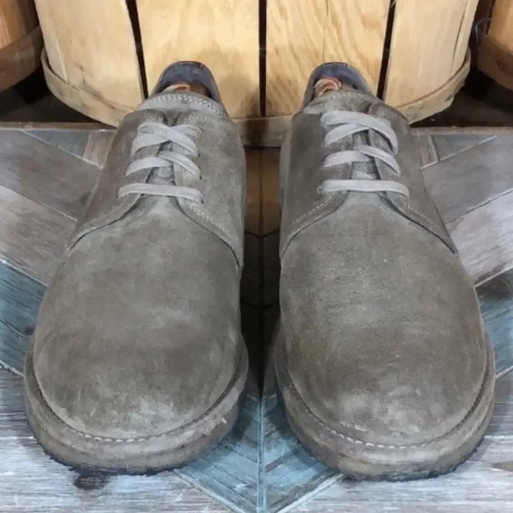 Allen Edmonds Southside Light Brown Suede Crepe Sole Oxfords Shoes Men Size 11.5